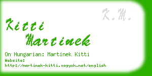 kitti martinek business card